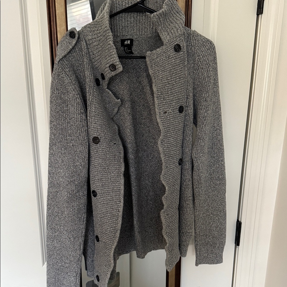 H&M Gray Knit Cardigan